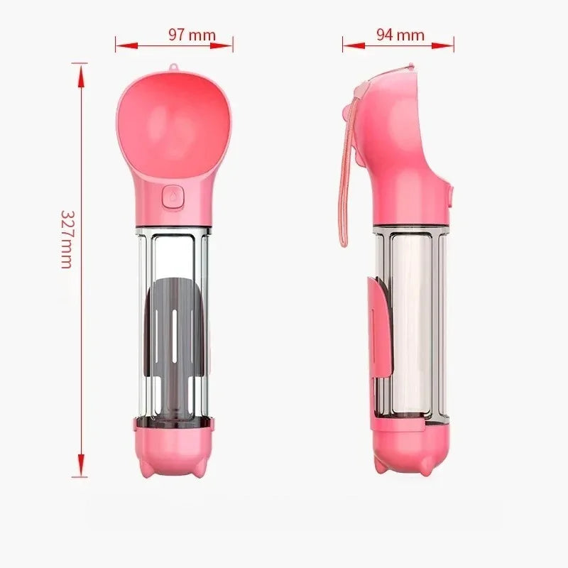 Portable 3-In-1 Dog Water Bottle Outdoor Food Feeder Drinker Poop Dispenser Multi-Functional Bowls Travel Dog Bowl Pets Products