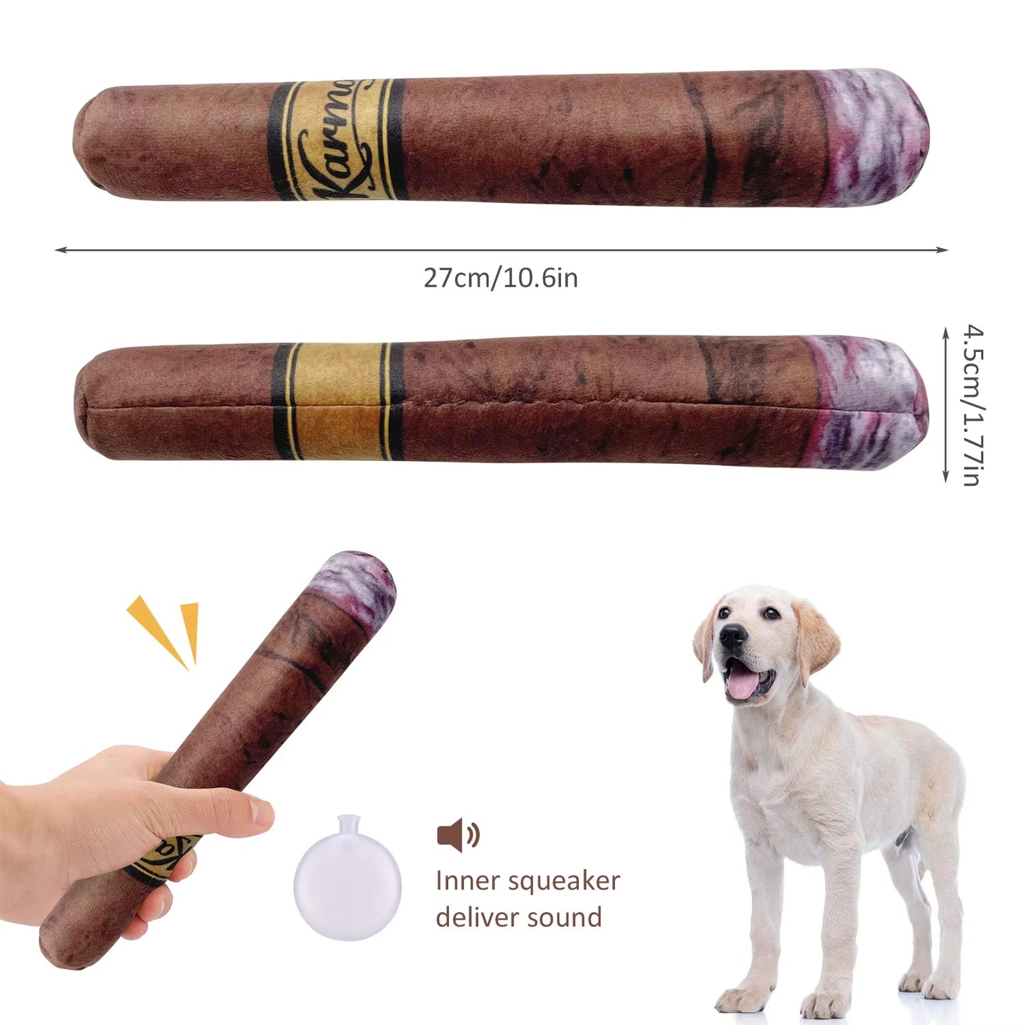 Funny Dog Toy with Interactive Squeaky Sound and Plush Cotton Filled Softness for Small, Medium, and Large Puppies and Dogs