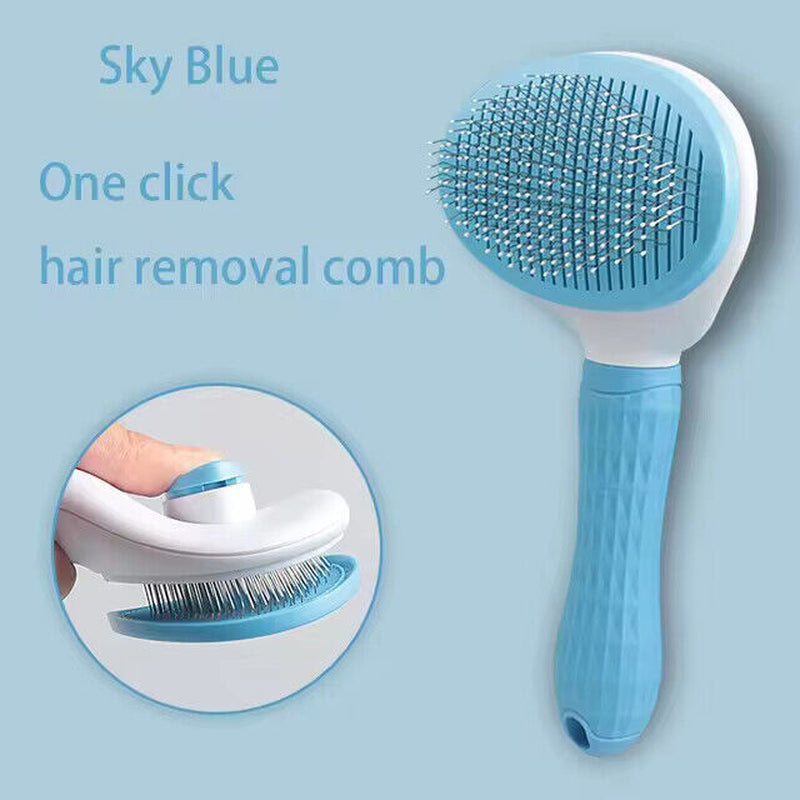 Hair Remover Pet Brush for Dog Cat Grooming Tool Self Cleaning Slicker Comb NEW