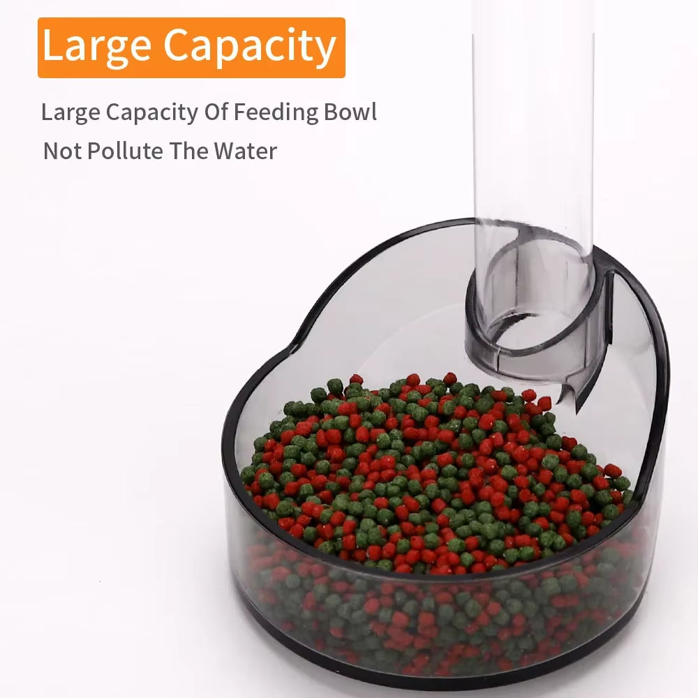 Acrylic Aquarium Feeder Tube Bowl Feed Small Fish Shrimp Food Feeding Fish Tank Feeder Circle Feeding Tube 21-38Cm Telescopic