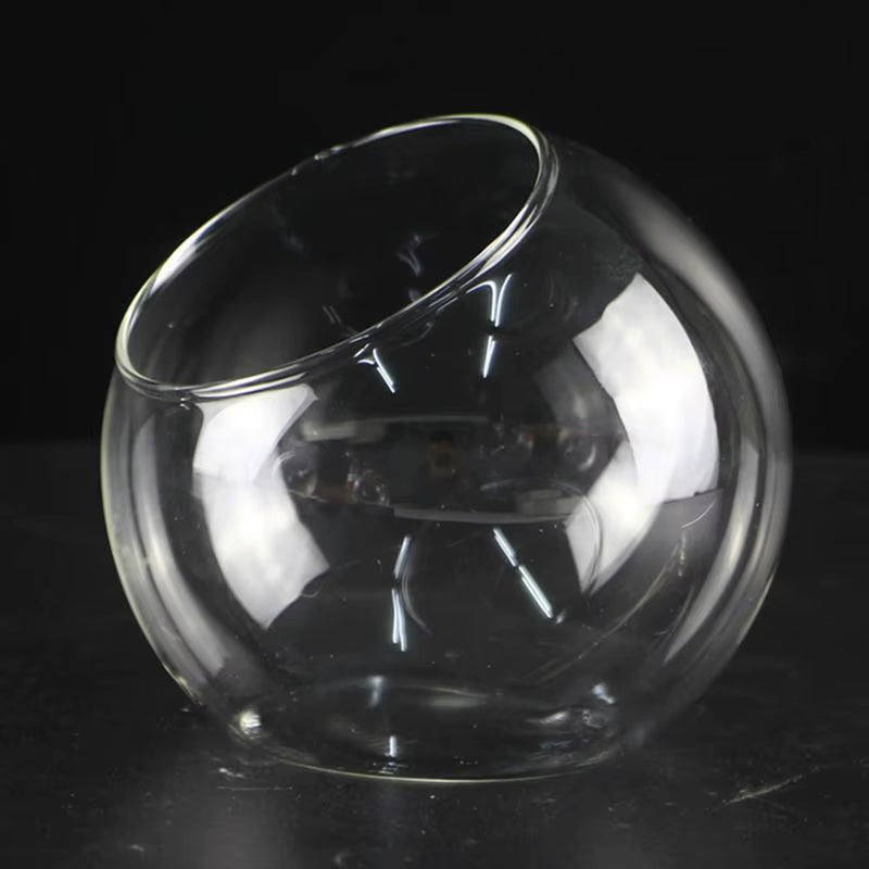 Fish Bowl Vase round Fish Bowl Flowerpot Plant Flowerpot Vase Air Plant Container Glass Home Decoration Display Centerpiece For