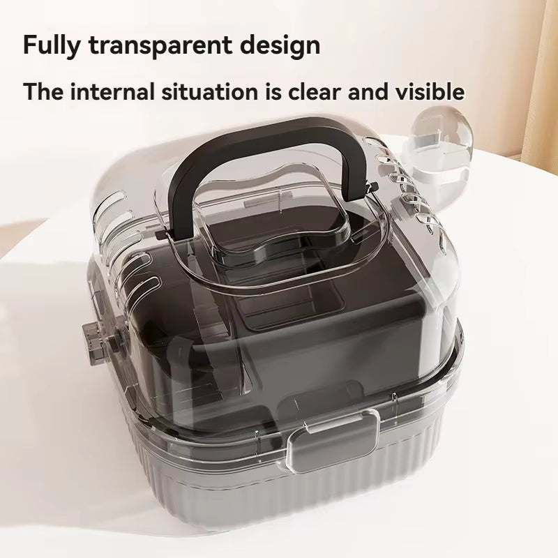 Hamster Travel Cage Lightweight Chinchilla Carrier Bag with Handle,Breathable Hamster Habitat with Water Bottle,Large Capacity