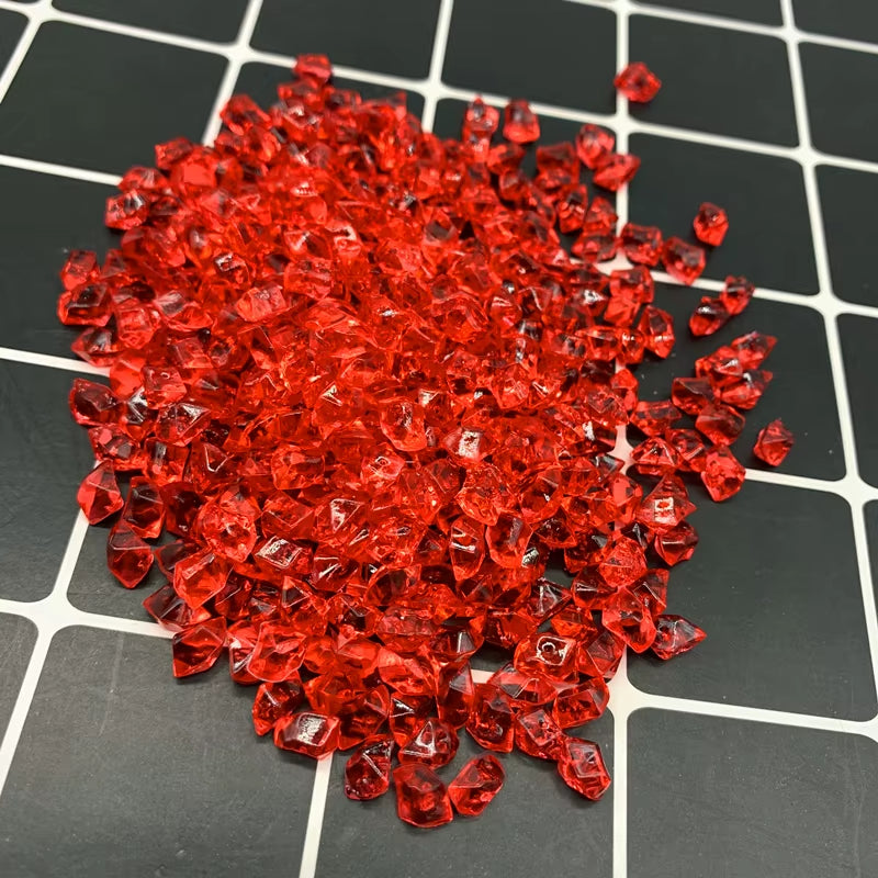 200Pcs Colorful Aquarium Acrylic Stones Crystal Ice Cubes Decor Vase Filler Pebble Fish Tank Accessories Diyjewelry Decoration