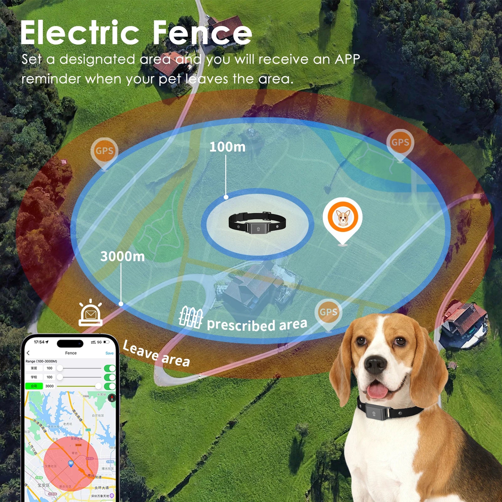 Pet Tracker Mini GPS Collar with Waterproof Anti-Lost Pet Real Time Tracking Locator 4G GPS Tracker
