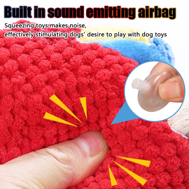 1PC Indestructible Plush Parrot Dog Toy, Squeaky Stuffing Toy, Pet Supplies for Small and Big Dogs