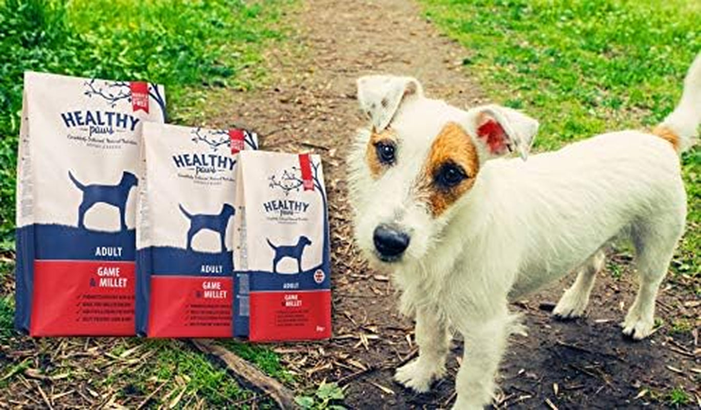 Premium Dry Dog Food Hypoallergenic Healthy Gluten Free Natural Ingredients Game & Millet Complete Nutrition for Adult Small Breeds - 2Kg